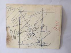 YEŞİLÇAM'IN UNUTULMAZ OYUNCUSU YILDIRIM ÖNAL'IN ORİJİNAL FOTOĞRAFI (RESTORASYONLU) - 14,5 x 12 cm EBADINDA - YILDIRIM ÖNAL BİR ETKİNLİKTE OTURURKEN