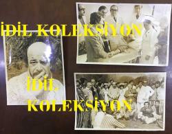YEŞİLÇAM'IN UNUTULMAZ OYUNCUSU YILDIRIM ÖNAL'IN ORİJİNAL 3'LÜ FOTOĞRAF SETİ (RESTORASYONLU) - 18 x 12 cm ve 15 x12 cm EBADINDA - YILDIRIM ÖNAL HASTANEDE TEDAVİ EDİLİRKEN ve NUBAR TERZİYAN KENDİSİNİ ZİYARETE GELİRKEN ÇEKİLMİŞ 3 FARKLI KARE
