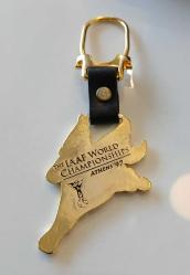 Atina, IAAF Dünya Atletizm Şampiyonası. Pegasus Temalı, Altın Kaplama-Mineli Özel Üretim Hatıra Anahtarlık 1997. Koleksiyonluk/Çok Nadir Çıkar. (ÇİL) Kısaca; 