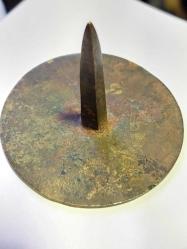 OSMANLI MÜHÜR, ESKİ PİRİNÇ MÜHÜR. EL GAZİ TUĞRALI  OSMANLICA YAZILI MÜHÜR.. En .5 cm. Yükseklik 4,5 cm.