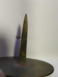 OSMANLI MÜHÜR, ESKİ PİRİNÇ MÜHÜR. EL GAZİ TUĞRALI  OSMANLICA YAZILI MÜHÜR.. En .5 cm. Yükseklik 4,5 cm.
