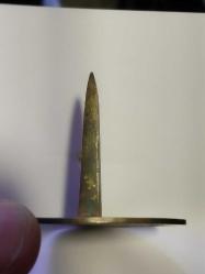 OSMANLI MÜHÜR, ESKİ PİRİNÇ MÜHÜR. EL GAZİ TUĞRALI  OSMANLICA YAZILI MÜHÜR.. En .5 cm. Yükseklik 4,5 cm.