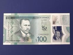 Jamaika 100 Dolar 2022 Çil. Polimer