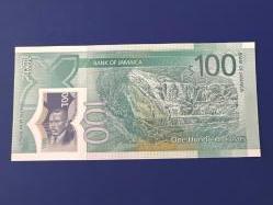 Jamaika 100 Dolar 2022 Çil. Polimer