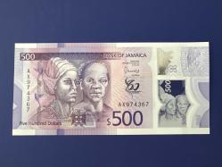 Jamaika 500 Dolar 2022 Çil. Polimer