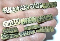 Antika - Pirinç Kazıma Mühür Lotu İsim Mühürleri 12 Adet - kitantik - kitaLog