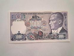 TC KAĞIT 1.000 LİRA 1970 ÇİL