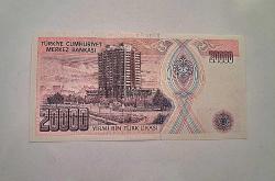TC KAĞIT 20.000 LİRA 1970 ÇİL