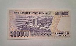 TC KAĞIT 500.000 LİRA 1970 ÇİL