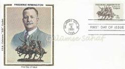 USA, Frederic Remington, 1981 İlk Gün Zarfı / FDC - İpek Baskı