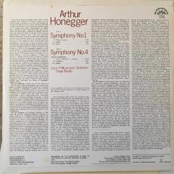 Arthur Honegger - Symphony No. 1 - Symphony No. 4 (Deliciae Basilienses) / Czech Philharmonic Orchestra, Serge Baudo / Czech. 1974 / LP / *classical*