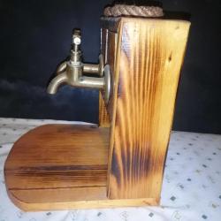 Doğal ahşap ikili İçki standı