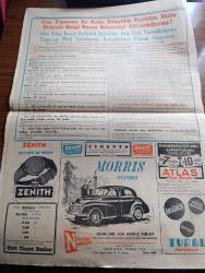 Cumhuriyet Gazetesi - 3 Aralık 1950 - Kore'deki savaştan sonra yazan Abidin Daver Başmakale - bütün dünyada ilk defa neşri gazetemize nasip olan tarihi resimler - Kore'de tugayımız yeni savaşlara hazırlanıyor - Macarthur Kore'de 600 bin komünist Çinli var diyor - Kore'deki Kahraman birliğimize Başbakan Adnan Menderes'ten mesajlar - dün geceki güreş müsabakaları - dün gece spor sarayında karşılaşan güreşçiler - Truman Attle mülakatı - Amerika mektupları yazan Doğan Nadi - vizesiz çingeneler Bulgaristan'a iade edildi - Ali Ulvi Karikatür - haftanın şakaları yazan Burhan Felek - Kore kahramanları yazan Falih Rıfkı Atay - Seksoloji Aralık Sayısı Çıktı - Karanlık Oda Yazan Peride Celal Yazı Dizisi - değerli sanatkar Hamiyet Yüceses Taksim kristal salonunda - Yusuf İzzettin Efendi'nin içinde intihar ettiği oda Yazan Haluk Yusuf Şehsuvaroğlu - Jan Dark Lale Sümer Yıldız İnci Sinemasında - Türk İsrail milli maçı bugün oynanıyor - Fransız B milli takımı Ankara'ya gelecek - Morris Otomobil