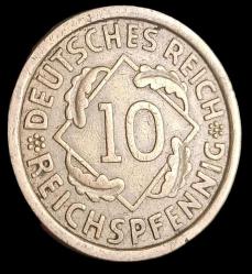 Almanya 1929 A 10 Pfennig