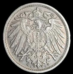 Almanya 1908 D 10 Pfennig