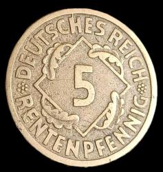 Almanya 1923 A 5 Pfennig