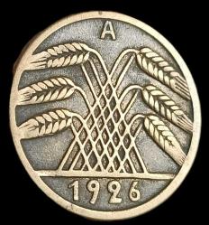 Almanya 1926 A 5 Pfennig
