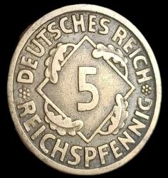 Almanya 1926 A 5 Pfennig