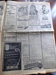 Cumhuriyet Gazetesi - 6 Ekim 1954 - Türk Alman iktisadi görüşmeleri dün başladı - başvekilimiz Adnan Menderes'in Dün Federal Almanya meclis reisini ziyaretinde çekilen fotoğraf - İstanbul'un kurtuluş günü - Celal Bayar'ın Karadeniz seyahati - Fransa semalarını uçan daireler istila etti - Alman ordusunun yeni komuta heyeti seçiliyor - Arsenal Moskova'da 5-0 yenildi - Trieste Anlaşması imzalandı - 1001 Kuyu Yazan Va Nü yazı dizisi - Atatürk Üniversitesi için tetkikler yapan heyet Diyarbakır'da - Kıbrıs Türkiye'ye aittir - refahı körüklüyoruz yazan Burhan Felek -  İstanbul profesyonel lig maçları fikstürü - milli takım bugün Beşiktaş'ta karşılaşacak - meşhur Fransız yüzücüsü  Vallery öldü -  Bahçeden Bir Adam Girdi yazan Perihan Zorlu Yazı Dizisi - İstanbul Ankara radyo programı - küçük sahnede oynanacak oyunlar - Film Yıldızı Neriman Köksal  Puro Tuvalet Sabunu Kullanıyor - milli talebe Federasyonu ile Milli Türk Talebe Birliği birleştiriliyor - Demirbank Tarlabaşı Ajansı açıldı