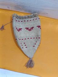 K45---TIĞ İŞİ OSMANLI PARA KESESİ--BÜZME İPLİĞİ KOPUK