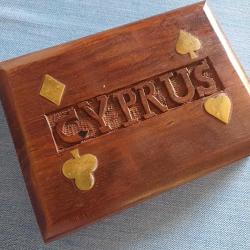 Ahşap Iskambil Kağidi Kutusu,Kıbrıs
