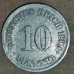 ALMANYA 1900  10 PFENNIG