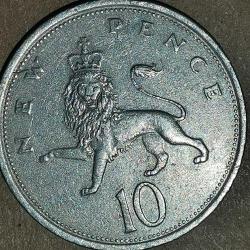 İNGİLTERE 1975    10 PENCE