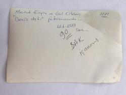 MESUT ENGİN'İN ORİJİNAL FOTOĞRAFI - 18 x 12 cm EBADINDA - MESUT ENGİN ve GÜL ERKSAN ''DENİZ AŞKI'' İSİMLİ FOTOROMANDA AYNI KAREDE, 11 OCAK 1979