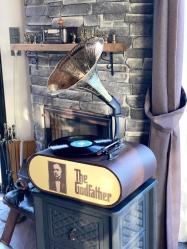The Godfather  Vintage Gramofon Plakçalar – Koleksiyonluk, El Yapımı, bluetooth