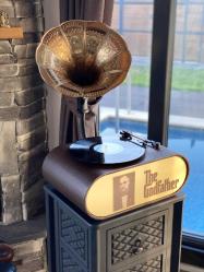 The Godfather  Vintage Gramofon Plakçalar – Koleksiyonluk, El Yapımı, bluetooth