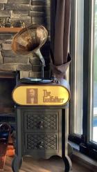 The Godfather  Vintage Gramofon Plakçalar – Koleksiyonluk, El Yapımı, bluetooth