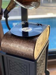 Vintage Gramofon – El Yapımı, bütün plakları çalar & Bluetooth