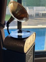 Vintage Gramofon – El Yapımı, bütün plakları çalar & Bluetooth