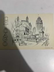 Chıcago illustrations Kartpostal 15x10  ebatında