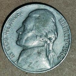 AMERİKA  1964     5 CENT