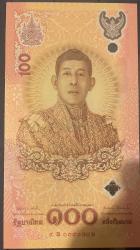 TAYLAND 100  BAHT HATIRA BÜYÜK EBAT POLİMER.ÇİL  PARA.