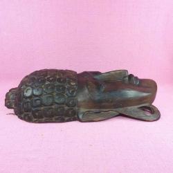VINTAGE AHŞAP EL OYMA BUDA MASK 50 x 26 cm