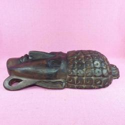 VINTAGE AHŞAP EL OYMA BUDA MASK 50 x 26 cm
