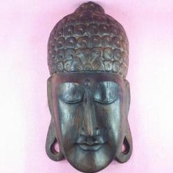 VINTAGE AHŞAP EL OYMA BUDA MASK 50 x 26 cm