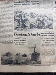 Cumhuriyet Gazetesi - 1 Nisan 1943 - neden oyalama yazan Yunus Nadi Abalıoğlu Başmakale - tunus'ta mihver takip ediliyor - 8. Ordu Metuia Uderf ve Secenan'ı işgal etti - Amerika 38 milleti 27 Nisan'da toplanacak bir konferansa çağırıyor - Amerika konferansını hazırlayanlar fotoğraf - bütün Arap Devletleri bir toplantıya çağrılıyor - Roosevelt'in beyanatı - ladoga gölü'nün cenup doğusunda Kızılordu'nun yaptığı hücumlara Almanlar mukavemet ediyorlar - şark cephesinden fotoğraflar - İngiliz uçakları Alman başşehri berlin'e sahte iaşe kartları atmışlar - İnönü zaferi'nin yıldönümü halkevlerinde kutlanıyor - Adana'da İnönü koşusu fotoğraf - denizaltı harbi - Hint masalları yazan Burhan Felek - katil ben değilim bu akşam Saray sinemasında - küçük hikaye bağa giderken yazan Tunara - 9. Şarl'ın kanlı saltanatı yazan Prosper Merimée - beynelminel Adalet Divanı - İtalya'da topyekün seferberlik hazırlığı - bugünkü radyo programı - bulmaca - Singer kontrol saatleri gelmiştir - borsa