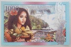 MAYOTTE=2021  1000 Francs  P-NP  FANCY=FANTEZİ   ÇİL'