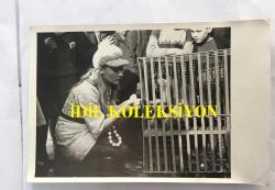 DANSÖZ ve OYUNCU ÖZCAN TEKGÜL'ÜN ORİJİNAL 3'LÜ FOTOĞRAF SETİ - 18 x 12 cm EBADINDA - ÖZCAN TEKGÜL HAYVANAT BAHÇESİNE GİDİP KAFESTEKİ MAYMUNU SEVERKEN ÇEKİLMİŞ 3 FARKLI KARE