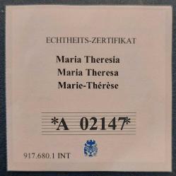 Almanya, İmparatoriçe Maria Theresa/Avusturya Temalı (1717-1780) Anma Hatıra Madalyon. Maria Theresa Renkli Baskı İle Resmedilmiş Olup Minelidir. Özenle İşlenmiş Değerli Bir Parçadır; Cu-24 Ayar Altın Kaplama ve Swarovski Kristali İle Süslenmiştir. 2017 Çil (32 gr/40 mm) Orijinal Sertifikalı-Garanti Belgeli 