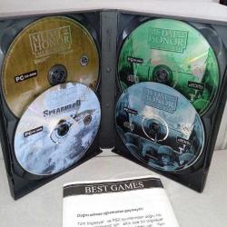 Pc oyun medal of honor allied assault deluxe edition. Orijinal. Koleksiyonluk. 4 diskli. Çalışmasına engel olmayan çizikler var.