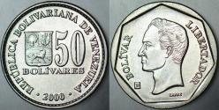 VENEZUELA 50 BOLİVAR 2000 YILI ÇİLALTI+ KONDİSYON.