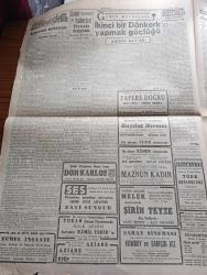 Cumhuriyet Gazetesi - 6 Nisan 1943 - böyle sulh olmaz yazan Nadir Nadi Başmakale - hava akınları şiddetlendi - müttefikler İtalyan şehirlerinde büyük tahribat yapıyor - Paris'te 400 ölü bin yaralı Essene 900 ton bomba - kafkasya'da Ruslar taarruza geçtiler - Tunus'taki heyetimizin pek yakınında bir Alman mayını patladı - Sovyet Kuvvetleri topları tamirle meşgul oluyor fotoğraf - tunus'ta Almanlar yeni mevzilere çekildiler - Askeri Vaziyet Yazan Emekli General H. Emir Erkilet Yazı Dizisi - General Giraud De Gaulle görüşmesi gene geri kaldı - Hint masalları yazan Burhan Felek - Bağdat hırsızı filmi pek yakında İpek sinemasında - Şehir Tiyatrosu Dram Kısmında Don Karlos - illüzyonist Zati Sungur Ses Tiyatrosunda - kovboy ve sarışın kız filmi Saray sinemasında - Cenova denizden bombardıman edildi - Macar ordusu Balkanlar'a gelmeyecek - Bulgar Arnavutluk hududu nasıl tanzim edildi - varlık vergisini ödemeyen vilayetler - Almanlar Yunanistan'da idareyi kendi ellerine aldılar - Yeni Blaupunkt