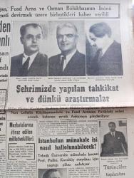 Cumhuriyet Gazetesi - 17 Kasım 1949 - İran şahının seyahati Cumhuriyet Başmakale - başbakana yapılan darbei hükümet ihbarı - darbei hükümet meselesinde adı geçen emekli general Sadık Aldoğan fotoğraf - ihbar yapan Reşat Aydınlı fotoğraf - hükümet darbesi meselesi üzerine İstanbul'da yapılan tahkikat ve dünkü araştırmalar - Nuri Leflef ile Fuat Arna'nın evleri arandı - Nihat Erim'in seyahatine dair soru - Moskova'da 3 yıl yazan Bedell Smith yazı dizisi - Birleşmiş milletler'de dün yapılan teklif - tiyatro bir komiser geldi yazan Lütfü Ay - Atatürk kitap sergisi - Yunan başbalerini Katiana Varanti Ankara dans resitali Cumhurbaşkanı İsmet inönü'de katıldı fotoğraf - mukavelelerini imza etmeyen şehir tiyatro artistleri - ölmeyen aşk filmi Saray ve İnci sinemalarında - Türkiye Suriye milli maçı - Turgut Reis yazan Halikarnas balıkçısı yazı dizisi - pul koleksiyoncularının çayı - Nacet traş bıçağı - bugünkü radyo programı - İstanbul Belediyesi Şehir Tiyatrosu programı - Garanti Bankası