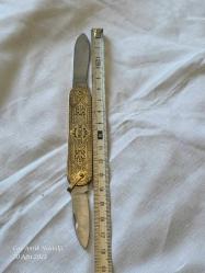 ÇAKI SÜRMENE ÇOK ŞIK VE KALİTELİ.GOLD PİRİNÇ GÖVDE.ÖZEL ÇELİK BIÇAKLAR ( KULLANILMAMIŞ) 160