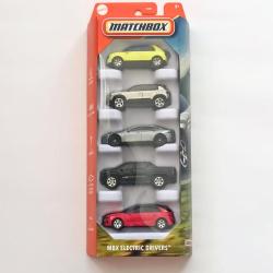 Matchbox MBX Electric Drivers Diecast Model Araba - 2020 Honda E 2023 - Jeep Avenger - Tesla Model S - 2024 Chevy Silverado EV -  2022 Opel Astra 5'li Araba