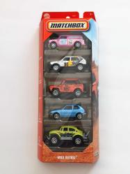 Matchbox MBX Retro Diecast Model Araba - Austin Mini Van - 90 Volkswagen Golf Contry - MBX Field Car - 1976 Honda Civic CVCC - Volkswagen Beetle 4x4 5'li Araba